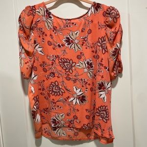 Loft Outlet floral coal shirt MEDIUM